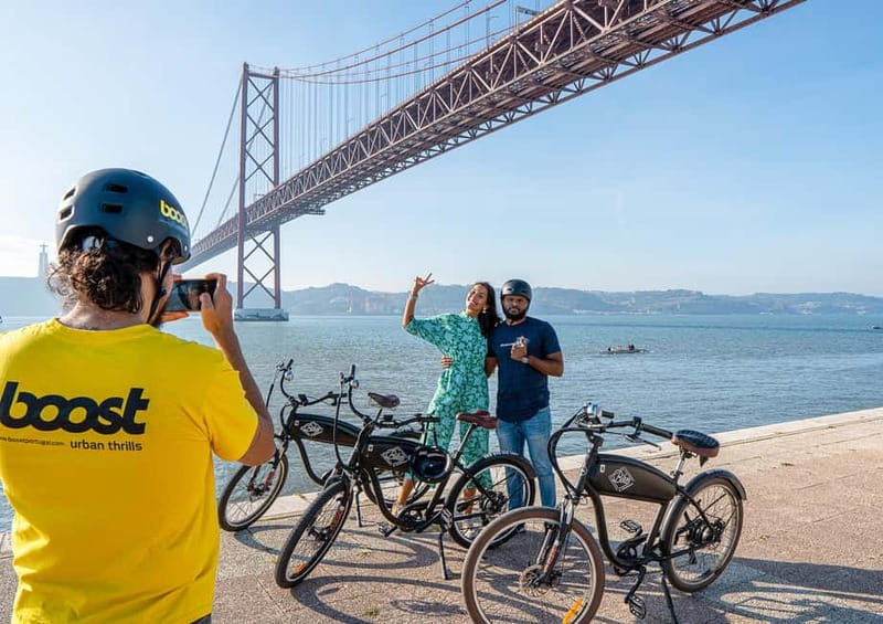 Lisbon: Electric Bike Tour by the River to Belém - Cais das Colunas and the river dock area in Alcântara