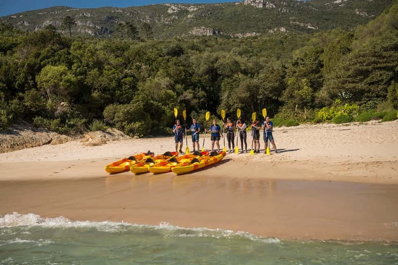 Lisbon: Kayak Tour Arrábida Natural Park, Setubal, Sesimbra - Meeting point at Creiro’s Beach, plus the small “don’t get caught hungry” tip