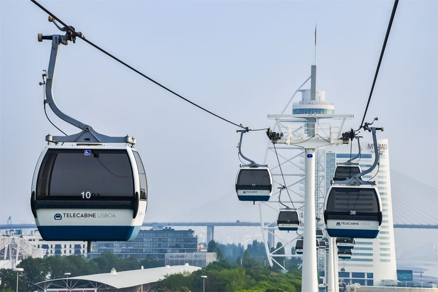 Lisbon: Nations Park Gondola Lift Cable Car Round Trip - North vs South station: how the round trip ticket works