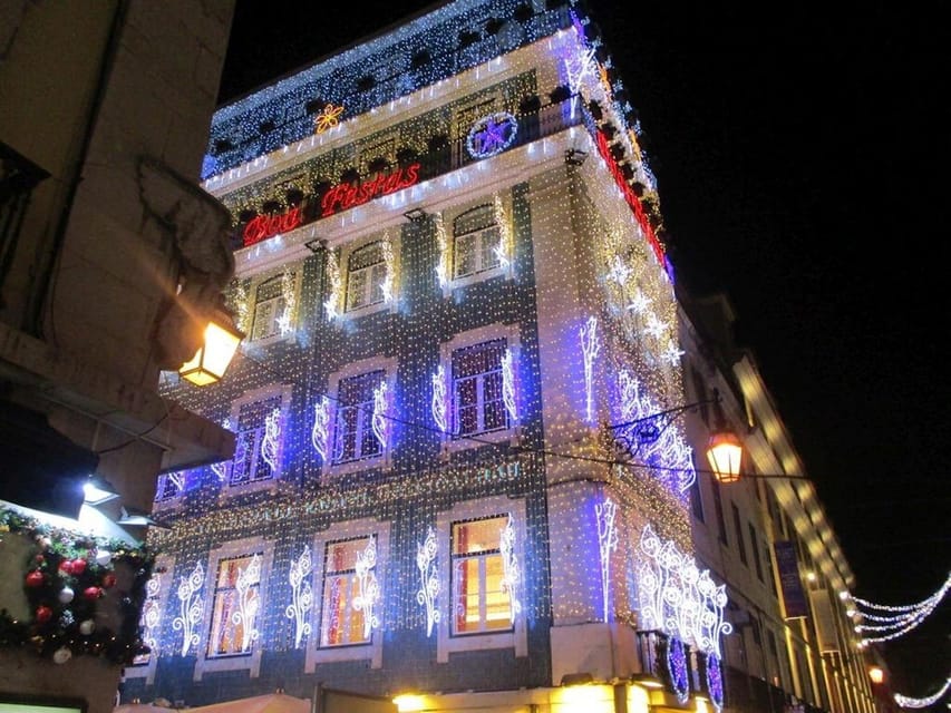 Lisbon: Private Christmas Lights Tour by Eco Tuk Tuk - Commerce Square and Baixa Pombalina: the iconic light-opera of Lisbon