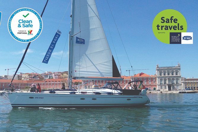 Lisbon Sailing Tour on a Luxury Sailing Yacht with 2 Drinks - Price value: $46.26 that includes drinks, bites, and a real boat