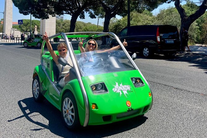 Lisbon Self-Drive Sightseeing Tour in an Electric Car - How the Spinach Tour Works: GPS, App Narration, and On-the-Road Jokes