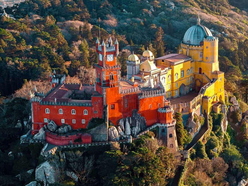 Lisbon: Sintra, Pena, Regaleira, Cabo & Cascais Tour - Pena Palace: Gardens, Then the Fairy-Tale Palace (With Two Ticket Paths)