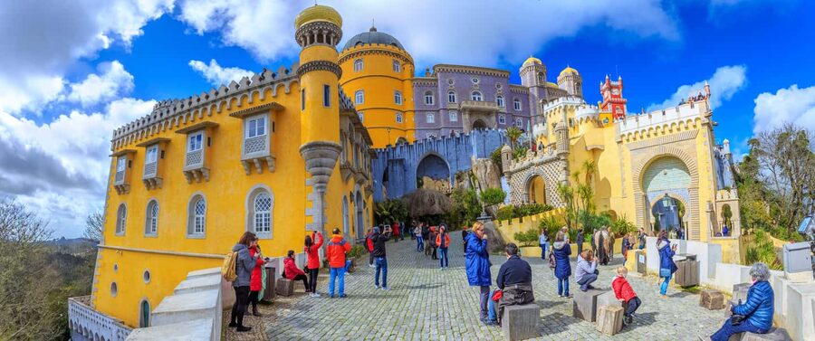 Lisbon: Sintra, Pena, Regaleira, Roca, Cascais (with pickup) - Pickup in Lisbon, then straight into the countryside