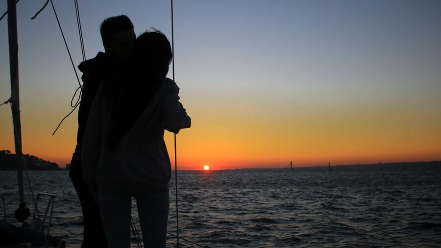 Lisbon: Sunset Cruise with Drinks - Christ the King at dusk: why the return leg is the payoff