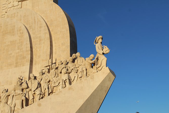 Lisbon: Sunset SpeedBoat Tour - Out toward Belém: Tower of Belém, Discoveries Monument figures, then MAAT