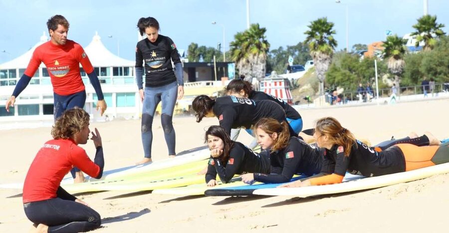 Lisbon: Surf Lesson - Meeting at Carcavelos Beach, Gear Up, Then Go Surf