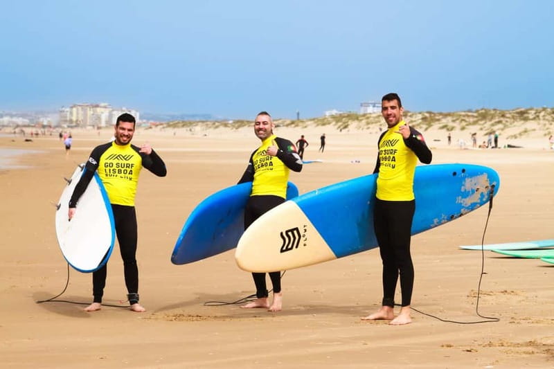 Lisbon: The Surf Instructor - surf lessons with transfer - Coaching style: small groups, calm instruction, and correction that sticks