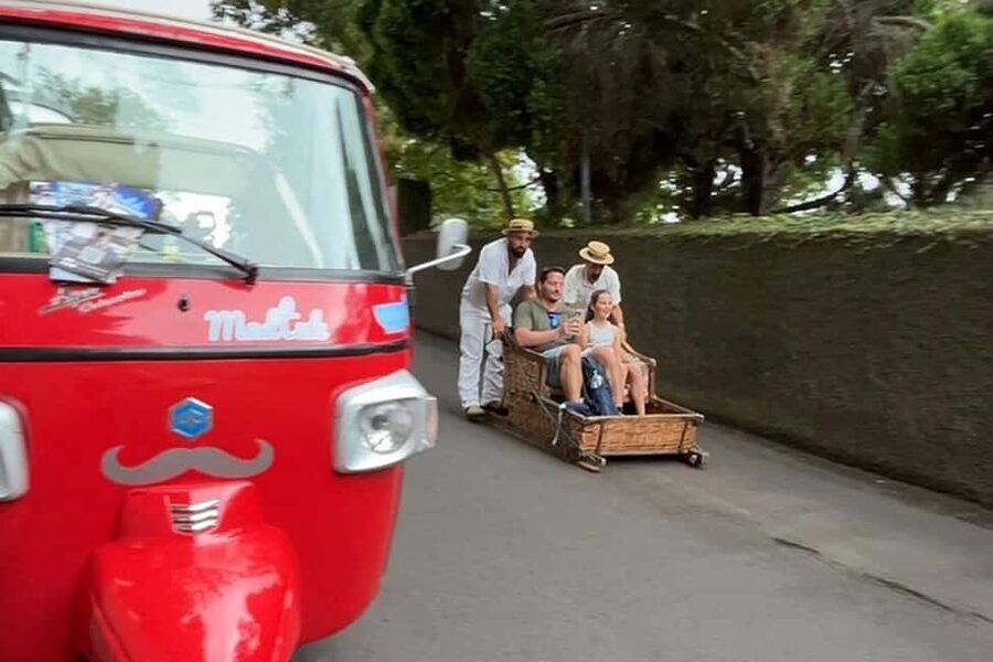 Madeira: Monte Toboggan & Old Town Guided Tuk Tour by MadTuk - The Old Town return in Zona Velha, painted doors and narrow streets