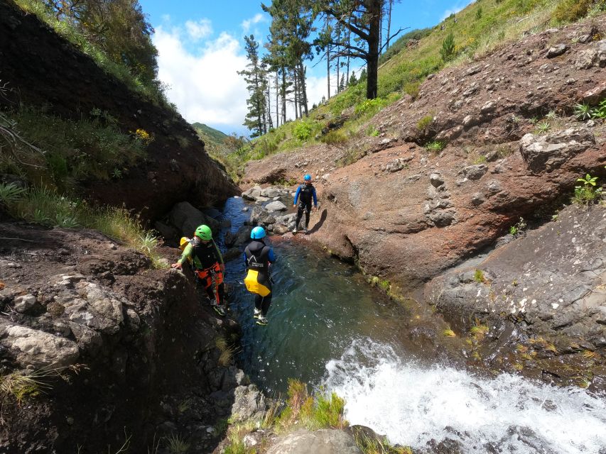 Madeira : Ribeira das Cales Canyoning (Level 1) - Inside the canyon: 5 rappels, 15 meters at the top, plus jumps and slides