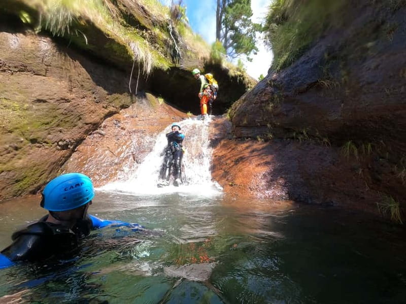 Madeira : Ribeira das Cales Canyoning (Level 1) - Pickup, van ride, and what your guide will set up