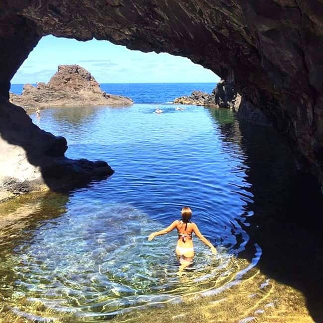 Madeira: Skywalk, Porto Moniz, Seixal, and Fanal 4WD Tour - Porto Moniz natural pools: the lava-water moment