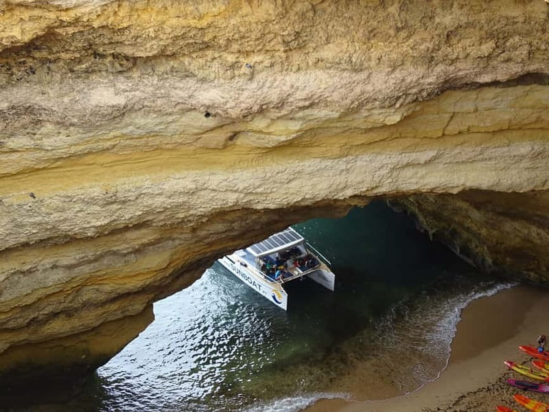Portimão: Benagil Caves & Golden Coast Eco Catamaran Tour - The Benagil Sea Cave experience: guided sightseeing close-up