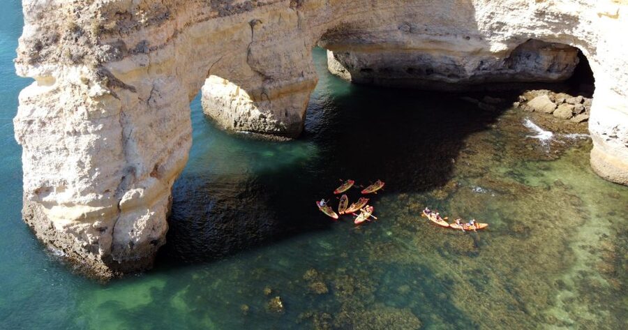 Portimão: Benagil Caves Speedboat and Kayak Guided Tour - The speedboat portion to Benagil, how it sets the tone