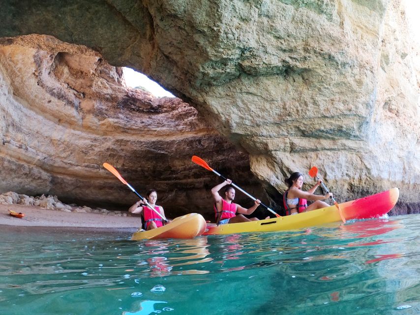 Portimão: Benagil Caves Speedboat and Kayak Guided Tour - Swim break, the cool payoff when conditions allow