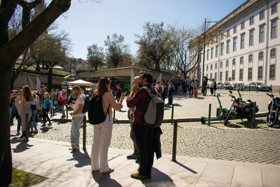 Porto: Historical Center Walking Tour - The historic station stop and a stretch of art nouveau