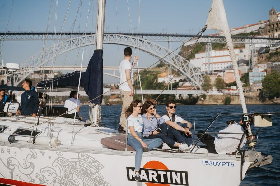 Porto: Romantic Sailboat Cruise - Cais de Gaia, Vila Nova de Gaia: looking back at Porto’s riverside from the other side