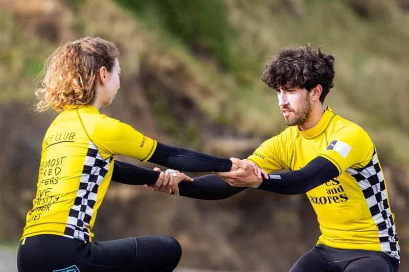 Ribeira Grande, Azores: Group Surf Lessons - The 2-hour lesson flow: from warm-up to wave-catching