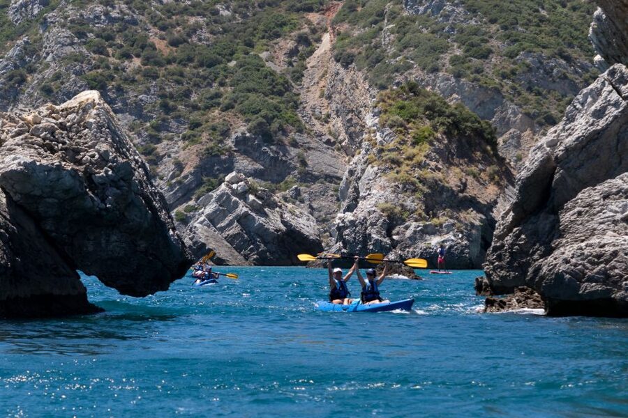 Sesimbra: Arrabida Natural Park & Caves Guided Kayaking Tour - Zooming back to Sesimbra without losing the magic