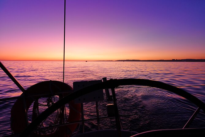 Sunset on a Luxury Sailing Yacht from Vilamoura (Max 12 Guests) - Stop Two: A Smaller Beach, Sea Access Only, Clay on One Side