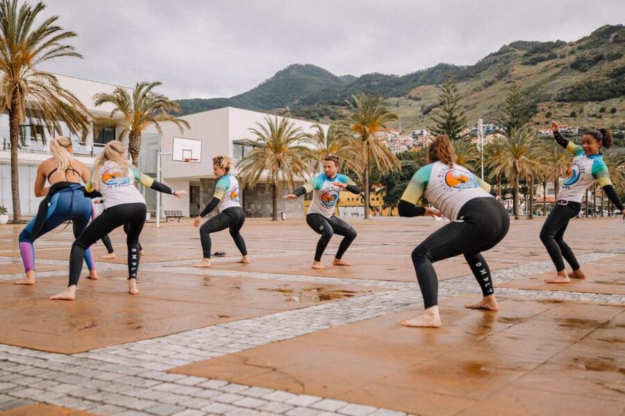 Surf lesson in Madeira - Instructors in action, plus language help when you need it